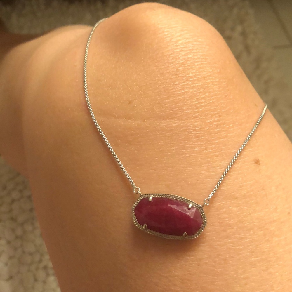 Ruby red adjustable Kendra Scott necklace